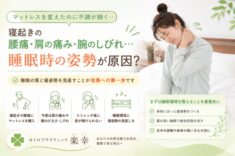 マットレスを変えても寝起きの不調が続く…睡眠時の姿勢が原因？